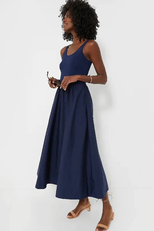 sleeveless lightweight dress -Cruise Navy Zaha Sleeveless Day Dress