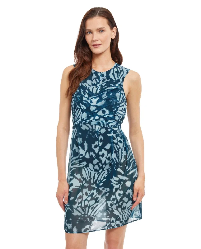 sleeveless holiday dress -Gottex Miss Butterfly High Neck Sleeveless Beach Dress