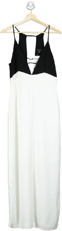 sleeveless timeless design dress -Karen Millen Black/White Sleeveless Dress UK 10