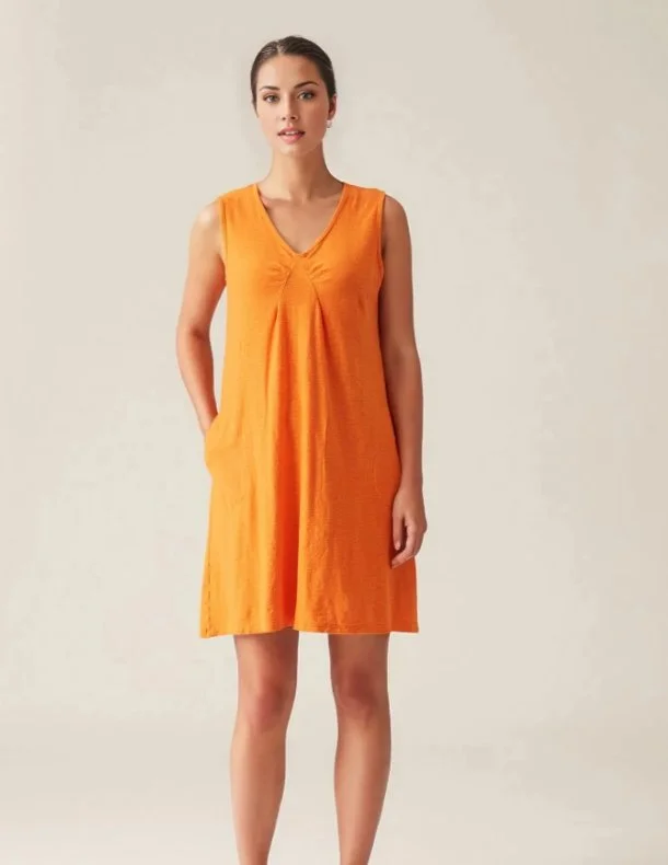 sleeveless sweater dress -CUT LOOSE SLEEVELESS TUCK SHIFT DRESS