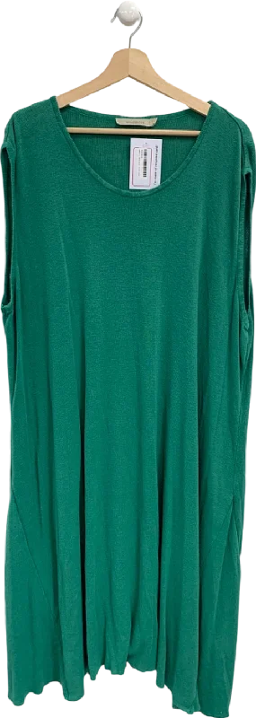 sleeveless t-shirt dress -Isolde Roth Green Sleeveless Dress UK XXXL