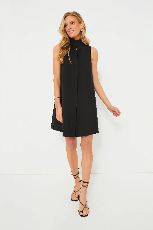 sleeveless vintage dress -Black Sleeveless Charlie Dress