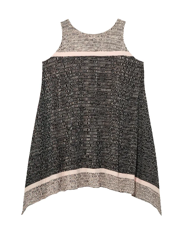 sleeveless beach vacation dress -Bellingham Sleeveless Dress | Black / Pink