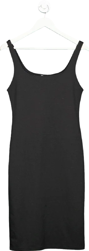 sleeveless cocktail dress -Zara Black Sleeveless Bodycon Dress UK L