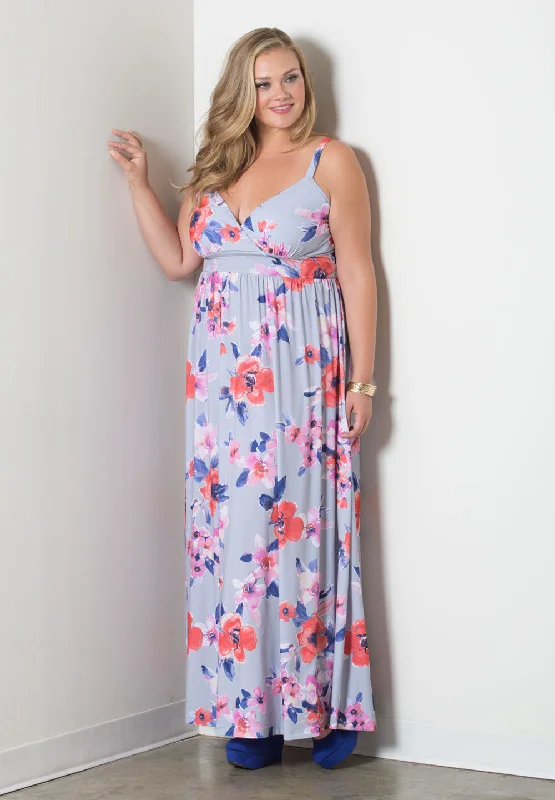 Women's maxi dress subtle denim -Gianna Maxi Dress