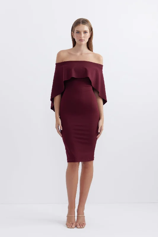 Ladies midi dress comfy -Composure Midi