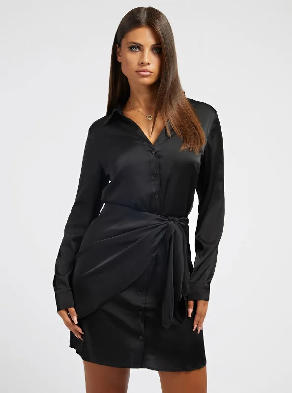 Women's mini dress breezy fit -Eco Black Alya Mini Dress