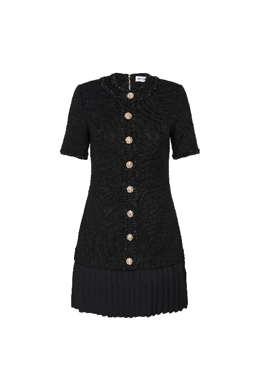 Women's mini dress textured knit -Margo Short Sleeve Mini Dress