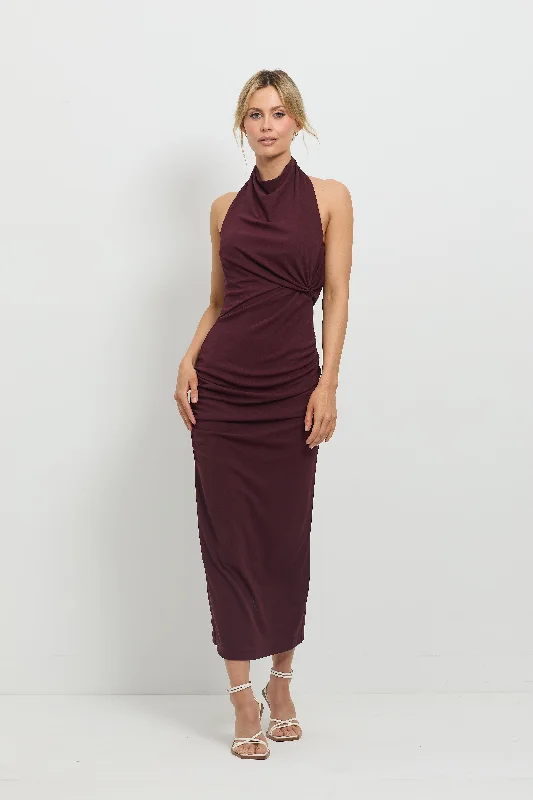 Ladies midi dress ruby -Scorched Midi