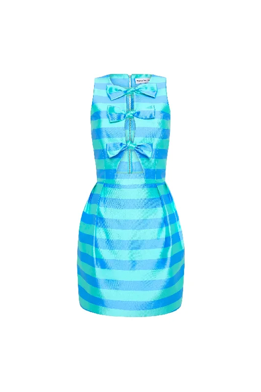 Women's mini dress sleek collar -Seychelles Bow Mini