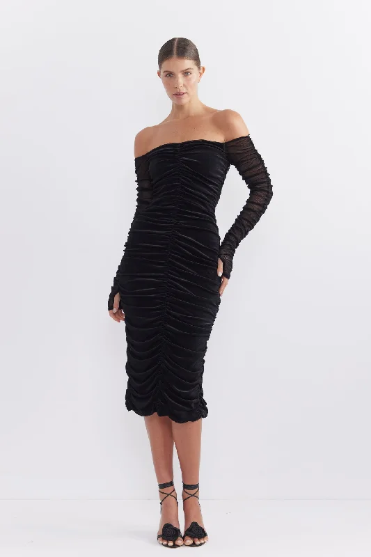 Ladies midi dress tiered -Suki Tapered Midi