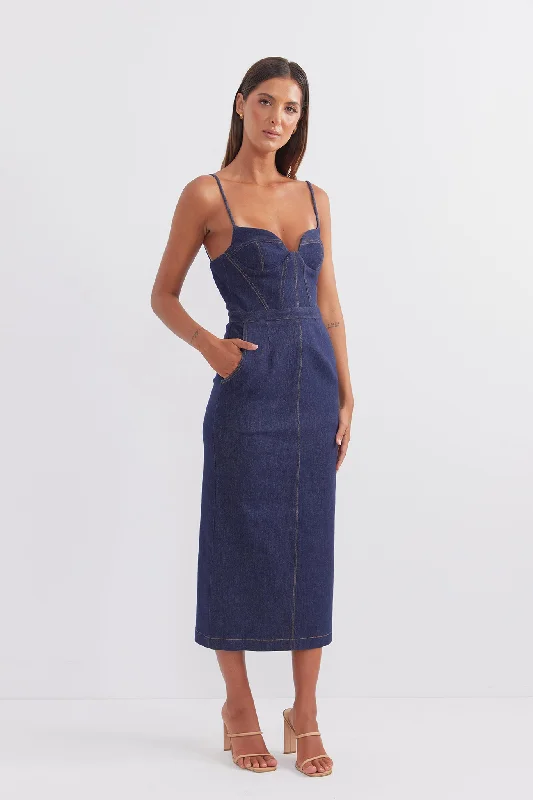 Ladies midi dress cocktail -Zuri Midi